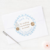 ミルク&クッキー誕生日パーティー男の子ありがとう ラウンドシール (封筒)