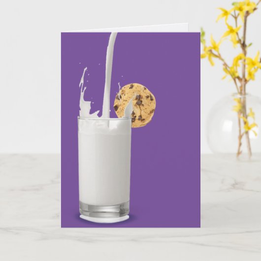 ミルク・クッキー誕生日 カード (黄色い花)