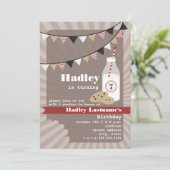 ミルク&クッキー誕生日 – チョコレートチップ 招待状 (スタンド正面)