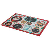 ミルク、クッキー、トナカイのためのサンタトリートボード カッティングボード (角)