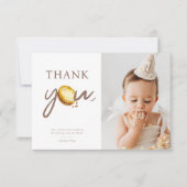 ミルク＆クッキー 1歳誕生日パーティーの写真 サンキューカード (正面)