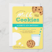 ミルク&チョコレートチップクッキー誕生日招待状 招待状 (正面)