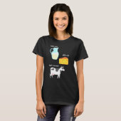 ミルク チーズ 牛 コンピューター オタク ギーク コーダー Tシャツ (正面フル)
