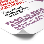 ミルク・トラック警告カーFDA ポスター (角)