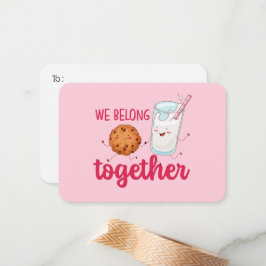 ミルクCookieかわいいおもしろい教室バレンタインデー ノートカード