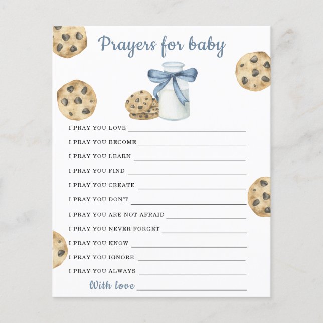 ミルクCookieベビーシャワー祈りの言葉用ベビー (正面)