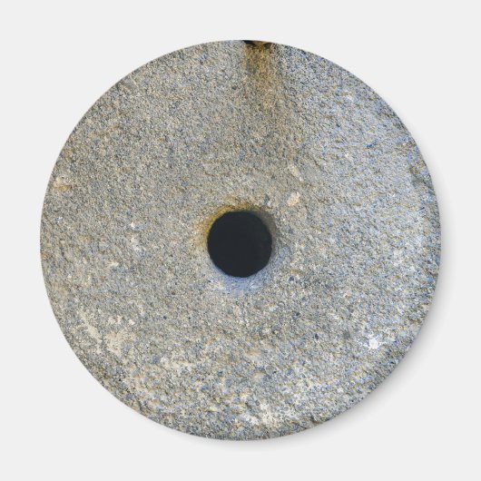 ミルストーン石粉小麦粉の小麦の穀物グリニット マグネット (正面)