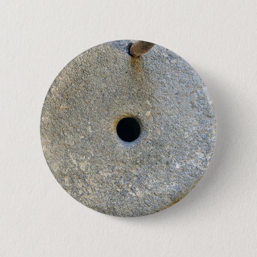 ミルストーン石粉小麦粉の小麦の穀物グリニット 缶バッジ (正面)