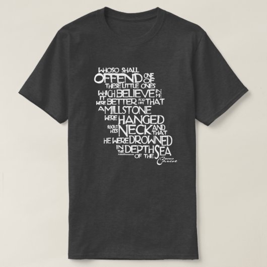 ミルストーン(マタイ18:6) Tシャツ (デザイン正面)