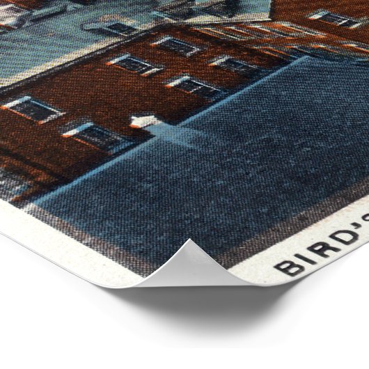 ミルズ運河の空中表示 ポスター (角)