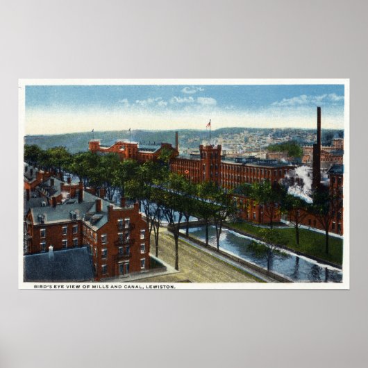 ミルズ運河の空中表示 ポスター (正面)