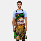 ミルテングリー&金ゴールドSt patricks dayレプラーシャン エプロン (着用した状態)