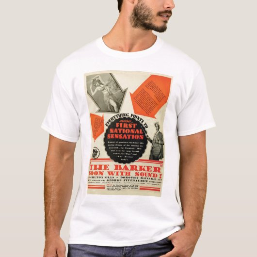 ミルトンの土台の1928年の映画のポスターのTシャツ Tシャツ (正面)