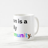ミルトンはファミリーコミュニティプライドLGBTQ+マグカップ コーヒーマグカップ (正面右)