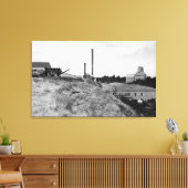 ミルトン、オレゴン州の街中エレベーター写真の景色 キャンバスプリント (インサイチュ (リビング))