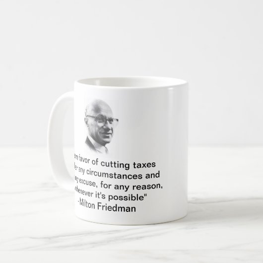 ミルトン・フリードマン減税コーヒーマグ コーヒーマグカップ (正面左)