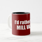 ミルバレーカリフォルニアに行きたい ツートーンマグカップ (正面左)