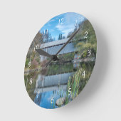 ミルビーカバー橋 ラウンド壁時計 (傾斜)