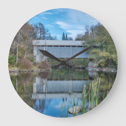 ミルビーカバー橋 ラージ壁時計 (正面)