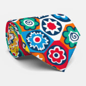 ミルフィオリパターン(の模様が)あるネックタイ ネクタイ (ロール)