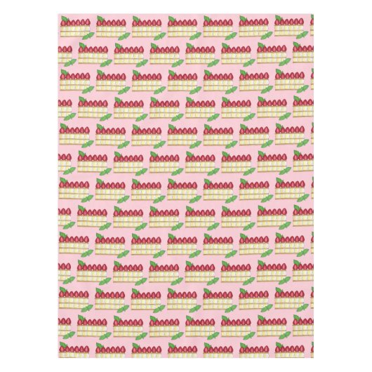 ミルフィーユフランスのパティシアフタヌーンティーパーティー テーブルクロス (正面)