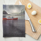 ミルフォードサウンドのスターリング滝 - ニュージーランド キッチンタオル (四つ折り)