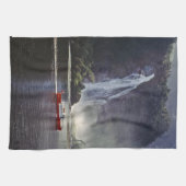 ミルフォードサウンドのスターリング滝 - ニュージーランド キッチンタオル (横)