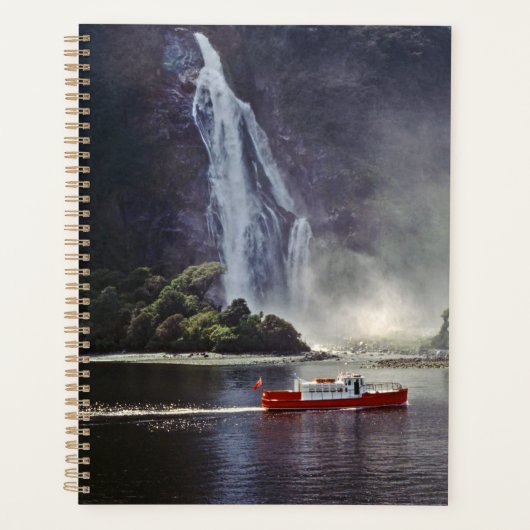ミルフォードサウンドのスターリング滝 - ニュージーランド プランナー手帳 (正面)