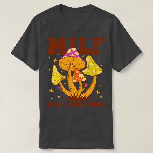 ミルフマンI愛キノコ Tシャツ (デザイン正面)