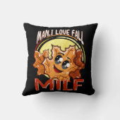 ミルフ、マンIラブ秋、居心地の良い秋の葉の季節 クッション (裏面)