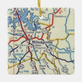 ミルレッジヴィルグルジアヴィンテージの地図 セラミックオーナメント (正面)