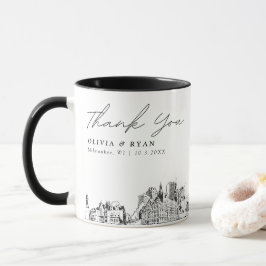 ミルワ結婚ウキーミニマルのカスタムコーヒーマグ マグカップ