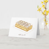 ミル·フエイユ·パティシリー·ウォーターカラー カード (黄色い花)