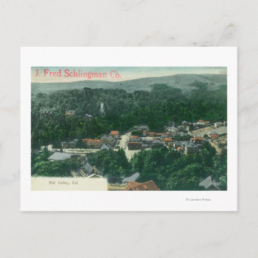 ミル・ヴァレーの空中写真 ミル・ヴァレー, CA ポストカード (正面)