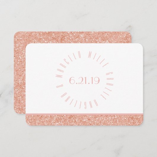 ミレグラジーイタリアンバラ金ゴールドグリッターありがとう サンキューカード (正面/裏面)