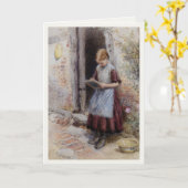 ミレス・バーケット・フォスターのグリーティン絵画グ・カード カード (黄色い花)