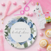 ミレナ サムシングブルー フラワーブライダルシャワー ペーパープレート (パーティー)
