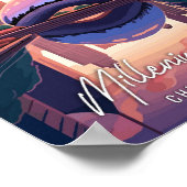 ミレニアムパークシカゴイリノイズアートヴィンテージ旅行 ポスター (角)