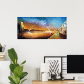 ミレニアムブリッジニューキャッスルオンタインプリント ポスター (ホームオフィス)