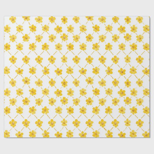 ミレニアム科の黄色いミレニアムの花 ラッピングペーパー (フラット)