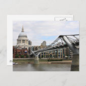 ミレニアム・ブリッジから来た聖パウロ大聖堂 ポストカード (正面/裏面)