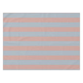 ミレニアルピンクとアイスブルーのカラーブロックストライプ テーブルクロス (正面(横))