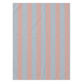 ミレニアルピンクとアイスブルーのカラーブロックストライプ テーブルクロス (正面)