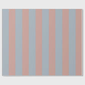 ミレニアルピンクとアイスブルーのカラーブロックストライプ ラッピングペーパー (フラット)