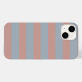 ミレニアルピンクとアイスブルーのカラーブロックストライプ Case-Mate iPhoneケース (裏面 (横))
