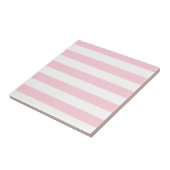 ミレニアルピンクと白ストライプ色 タイル (側面)