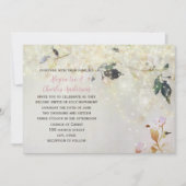 ミレニアルピンクフェアリータリーウッドシーメイソンジャー結婚ズ 招待状 (正面)