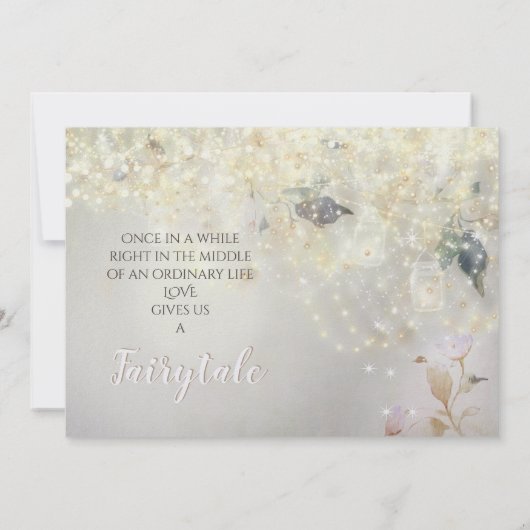 ミレニアルピンクフェアリータリーウッドシーメイソンジャー結婚ズ 招待状 (裏面)