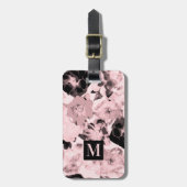 ミレニアルピンクラージ開花バラ ラゲッジタグ (正面縦)