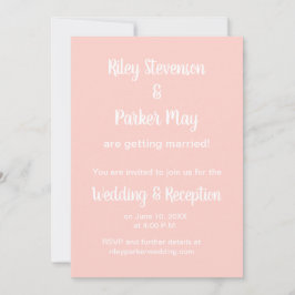 ミレニアルピンク結婚式招待状 招待状